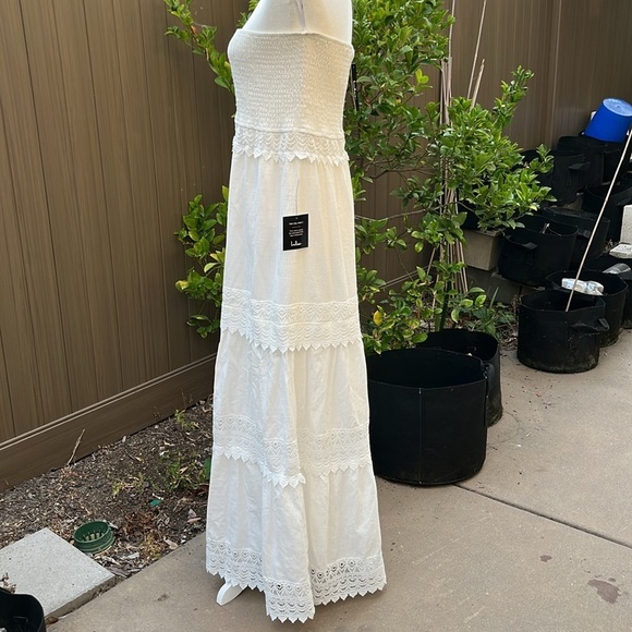 Lulus Mediterranean Moments White Lace Strapless Tiered Maxi Dress  XL  … - Picture 10 of 16